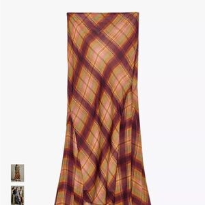 Zara Women's Skirt in Red and Orange